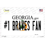 Number 1 Braves Fan Novelty Sticker Decal