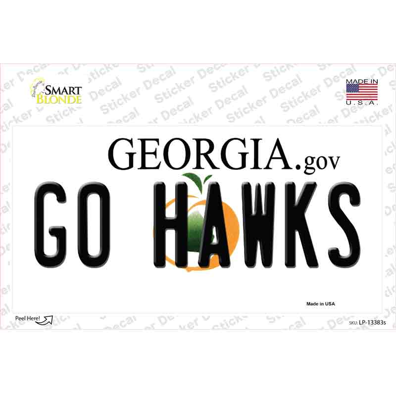 Go Hawks Novelty Sticker Decal