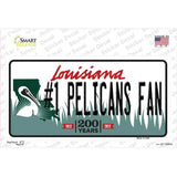 Number 1 Pelicans Fan Novelty Sticker Decal