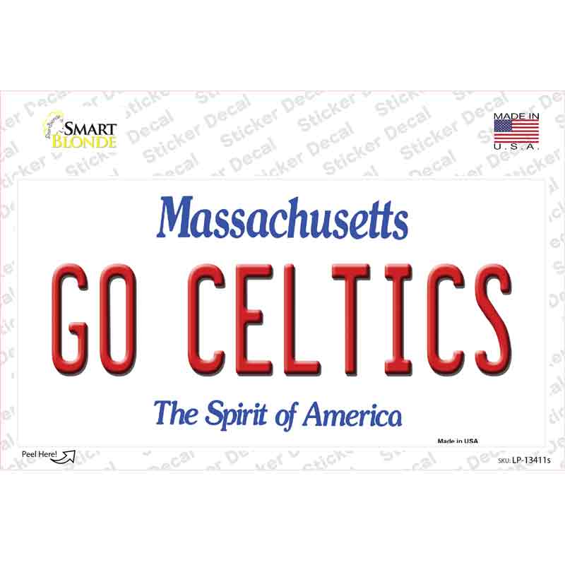 Go Celtics Novelty Sticker Decal
