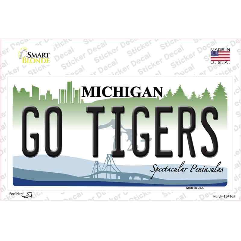 Go Tigers Novelty Sticker Decal