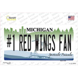 Number 1 Red Wings Fan Novelty Sticker Decal