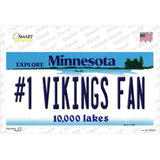 Number 1 Vikings Fan Novelty Sticker Decal