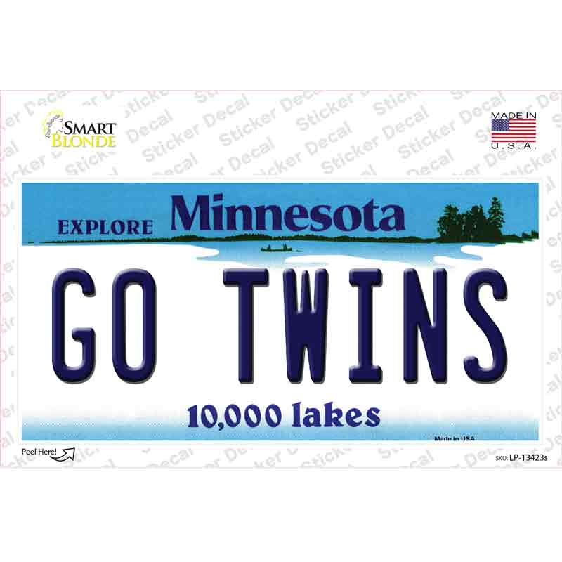 Go Twins Novelty Sticker Decal