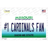 Number 1 Cardinals Fan Missouri Novelty Sticker Decal