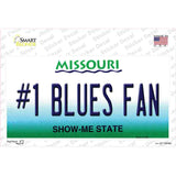 Number 1 Blues Fan Novelty Sticker Decal
