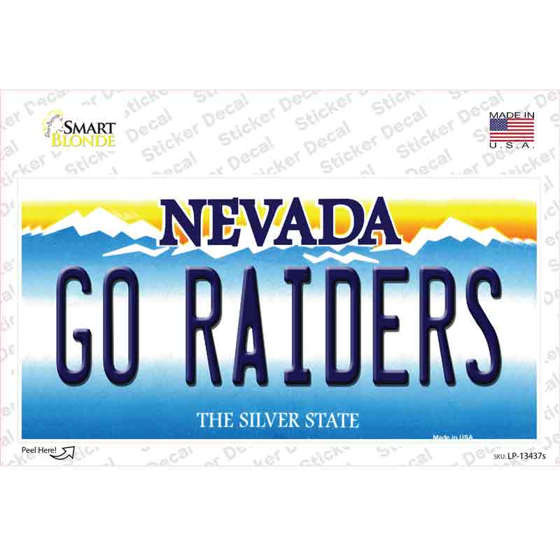 Go Raiders Nevada Novelty Sticker Decal