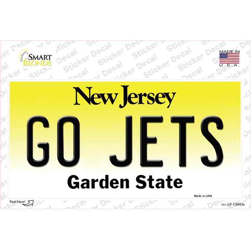 Go Jets Novelty Sticker Decal