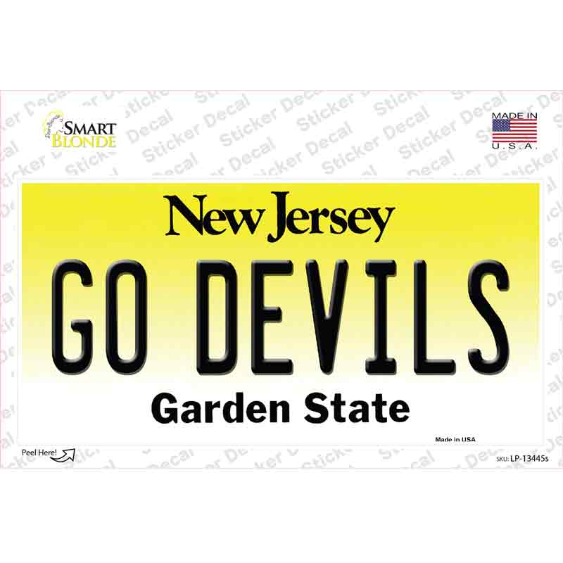 Go Devils Novelty Sticker Decal