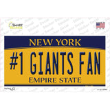 Number 1 Giants Fan New York Novelty Sticker Decal