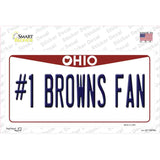 Number 1 Browns Fan Novelty Sticker Decal