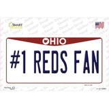 Number 1 Reds Fan Novelty Sticker Decal