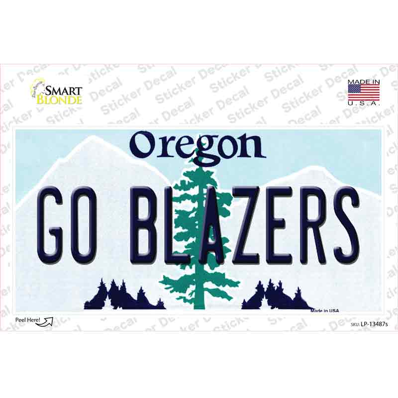Go Blazers Novelty Sticker Decal