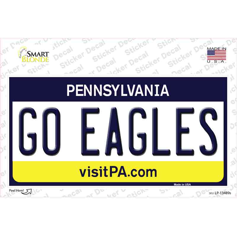Go Eagles Novelty Sticker Decal
