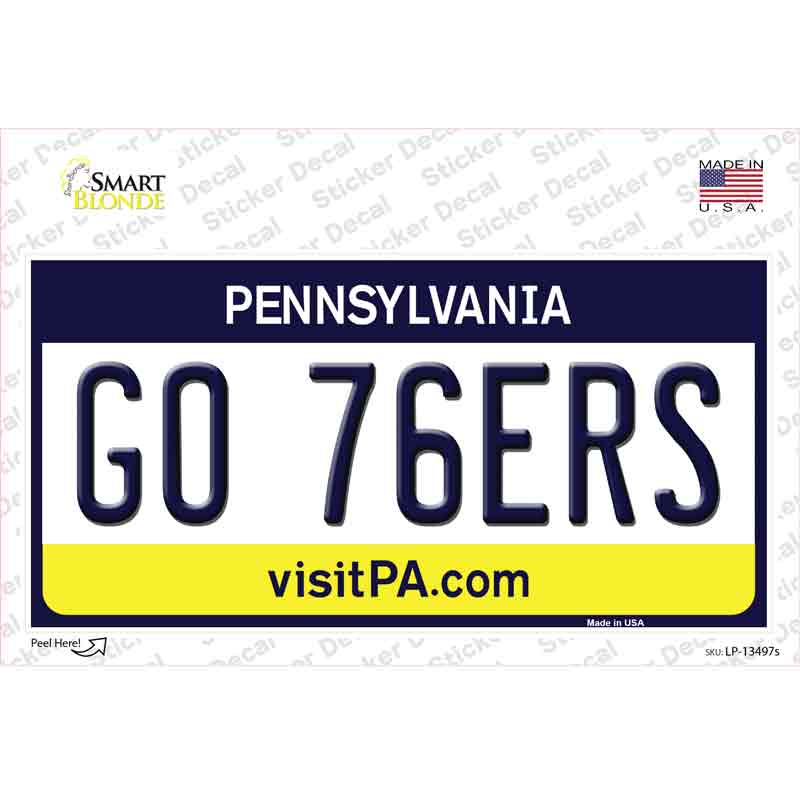 Go 76ers Novelty Sticker Decal