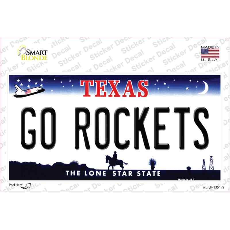 Go Rockets Novelty Sticker Decal