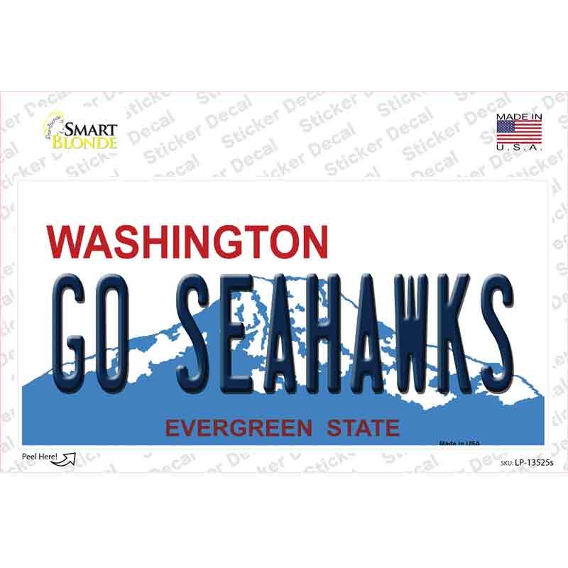 Go Seahawks Novelty Sticker Decal