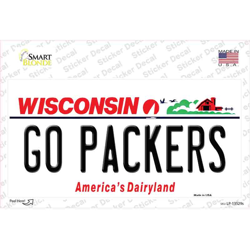 Go Packers Novelty Sticker Decal
