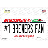 Number 1 Brewers Fan Novelty Sticker Decal