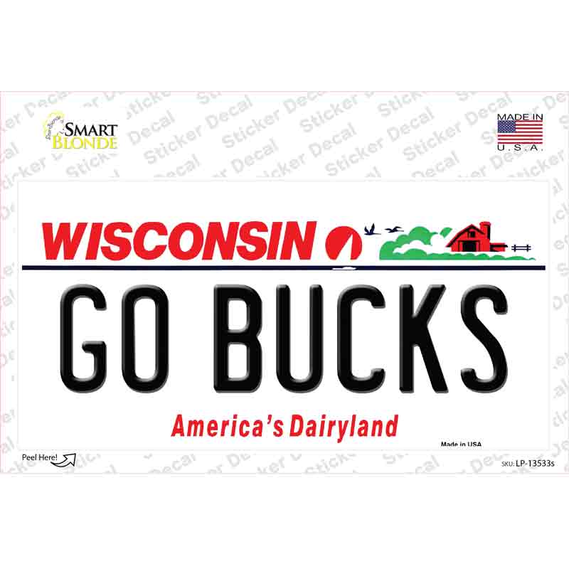 Go Bucks Novelty Sticker Decal