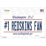 Number 1 Redskins Fan Novelty Sticker Decal