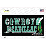 Cowboy Cadillac Novelty Sticker Decal