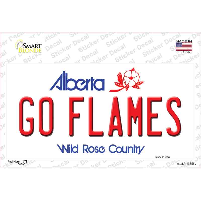 Go Flames Novelty Sticker Decal