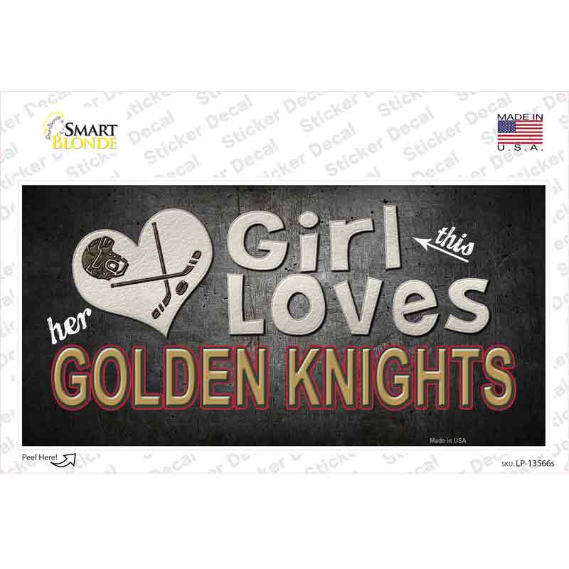 This Girl Loves Her Golden Knights Novelty Sticker Decal