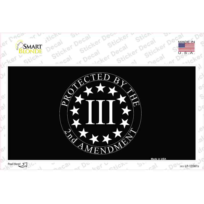 Protected by 2nd Amendment Novelty Sticker Decal