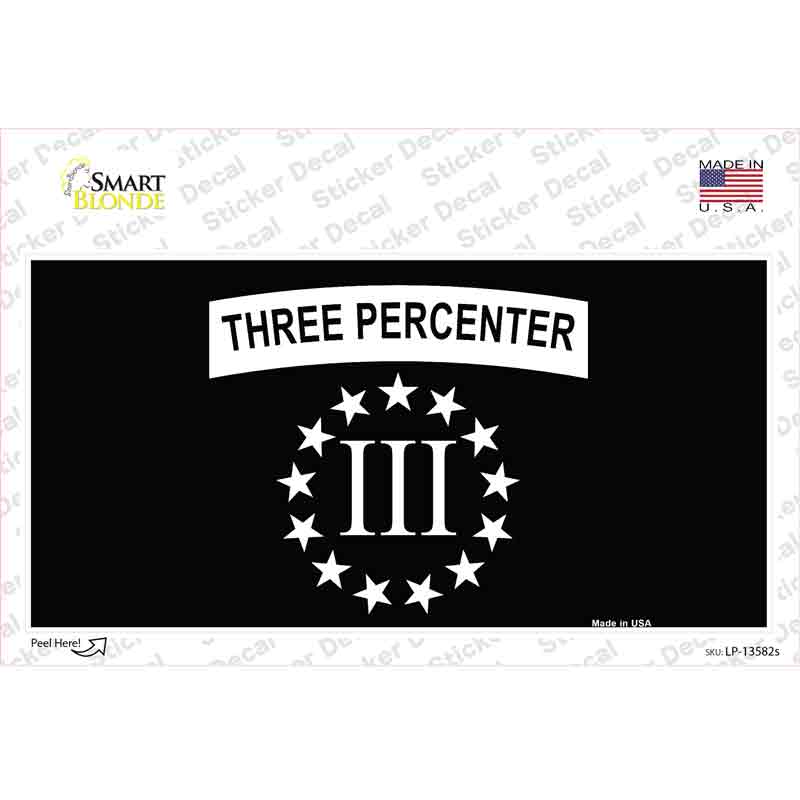 3 Percenter Ring of Stars Novelty Sticker Decal