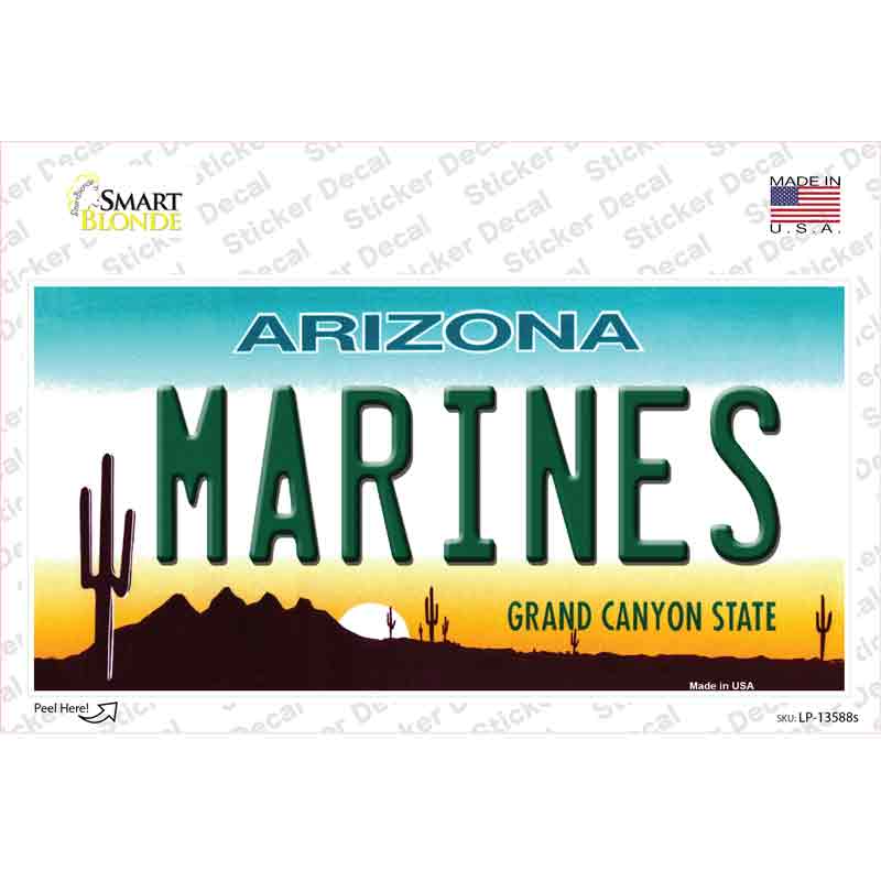 Marines Arizona Novelty Sticker Decal