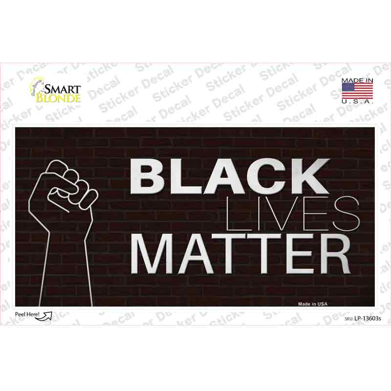Black Lives Matter Fist Brick Novelty Sticker Decal