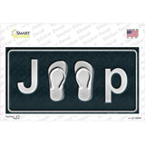 J**P Flipflop Novelty Sticker Decal