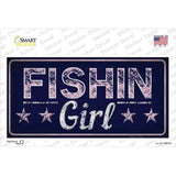 Fishin Girl Novelty Sticker Decal