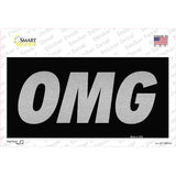 OMG Black Novelty Sticker Decal