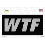 WTF Black Novelty Sticker Decal