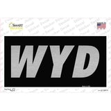 WYD Black Novelty Sticker Decal