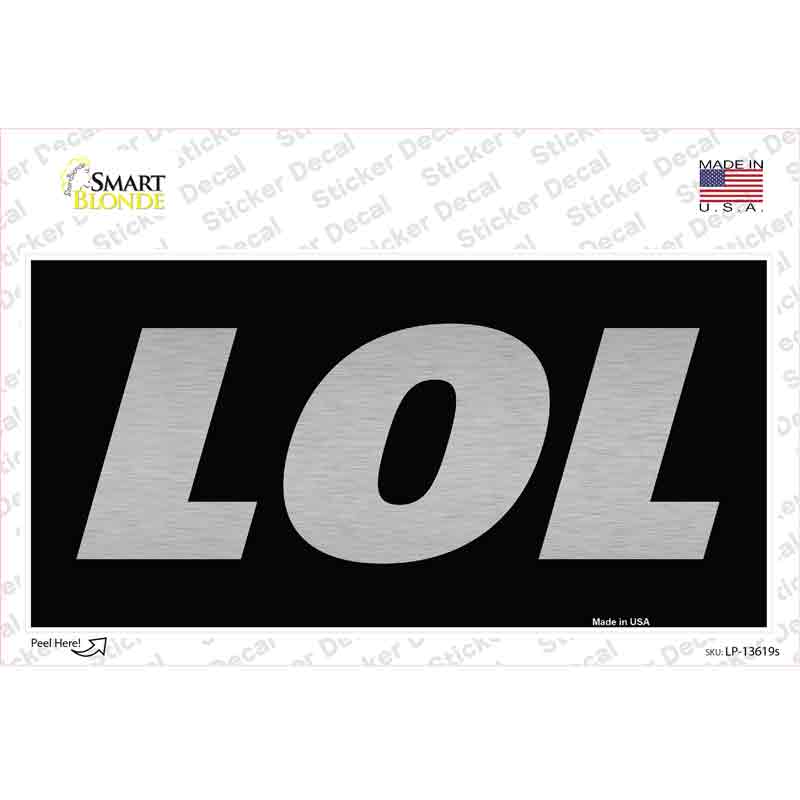 LOL Black Novelty Sticker Decal