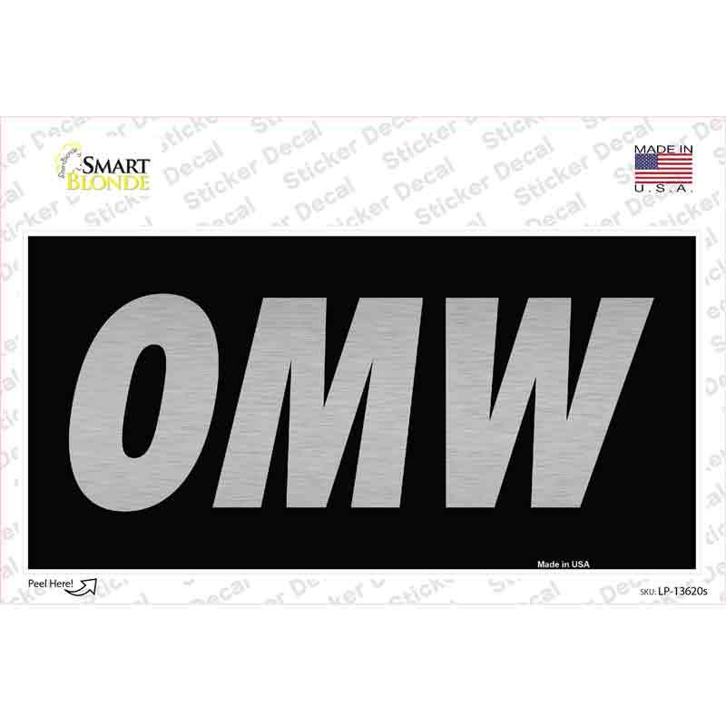 OMW Black Novelty Sticker Decal