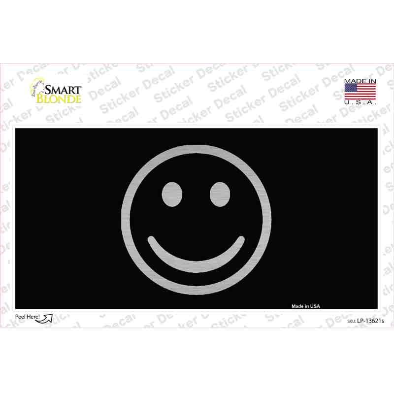Smiley Black Novelty Sticker Decal
