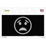 Worried Black Novelty Sticker Decal