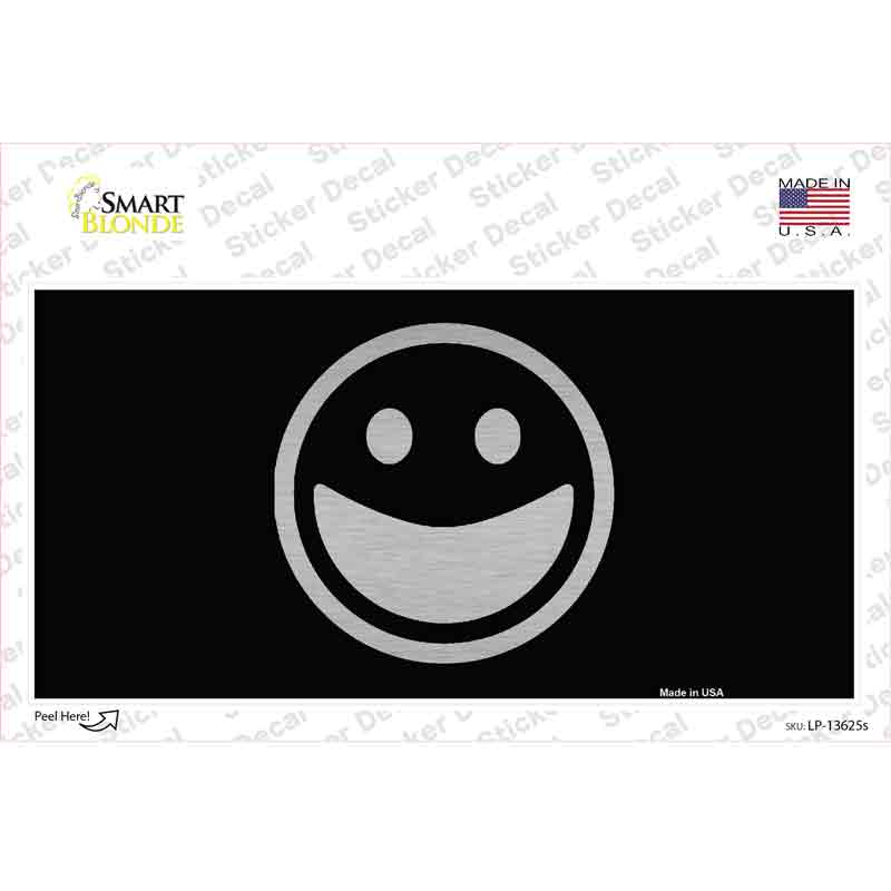 Happy Black Novelty Sticker Decal