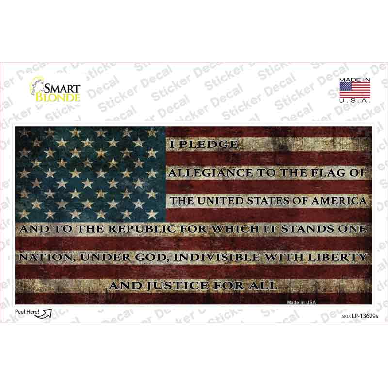 I Pledge Allegiance Flag Novelty Sticker Decal