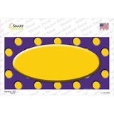 Yellow Purple Polka Dot Center Oval Novelty Sticker Decal
