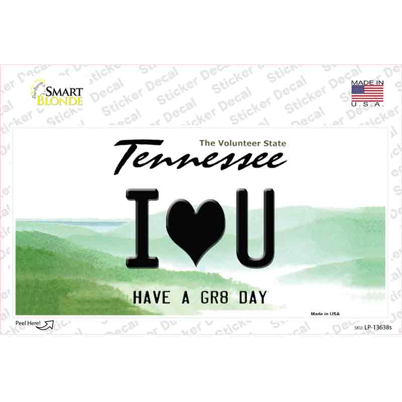 I Heart You Novelty Sticker Decal