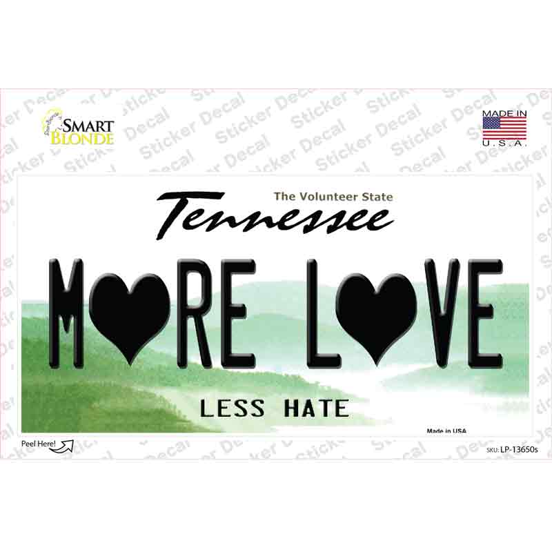 More Love Novelty Sticker Decal