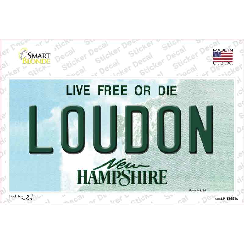 Loudon New Hampshire Novelty Sticker Decal