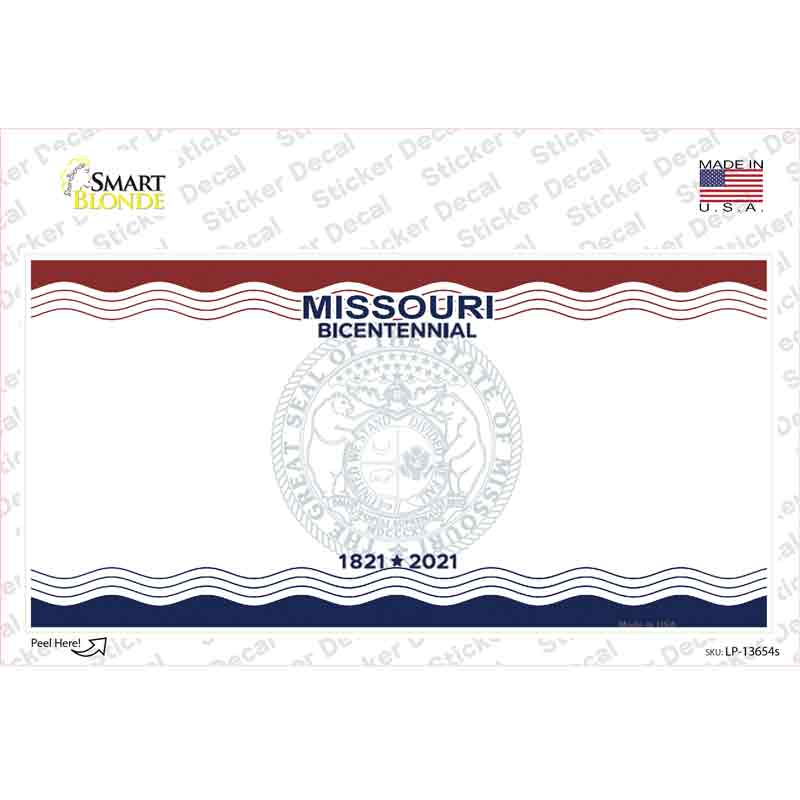 Missouri Bicentennial State Blank Novelty Sticker Decal