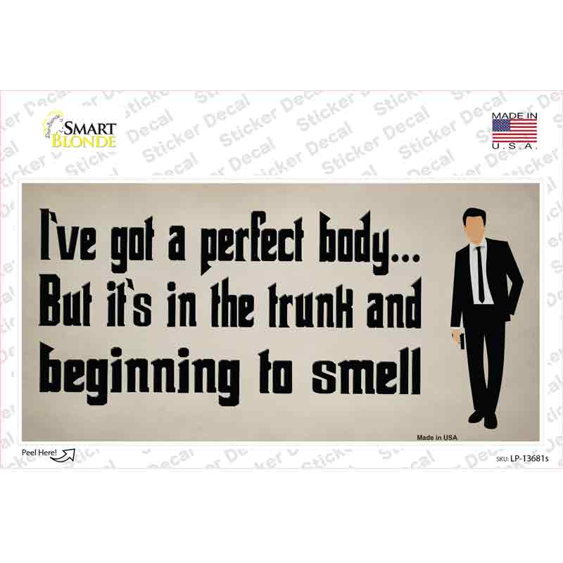 Body in The Trunk Novelty Sticker Decal