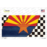 Arizona Racing Flag Novelty Sticker Decal